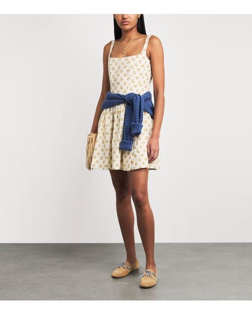 Maje Natural Floral Print Mini Dress