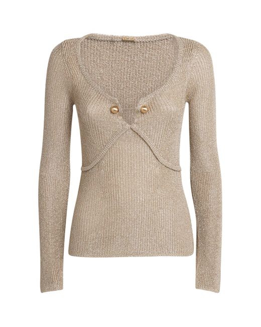 Cult Gaia Natural Knitted Kezia Top