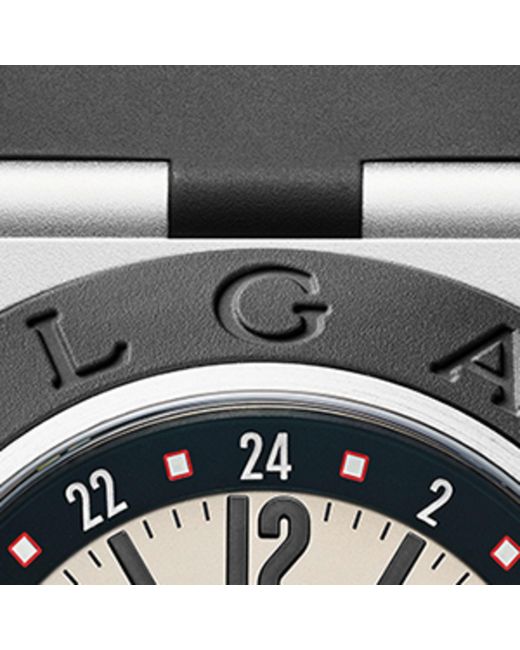 BVLGARI Gray Aluminium Watch 40mm for men