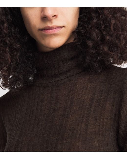 Joseph Black Wool-Blend Molony Rollneck Sweater