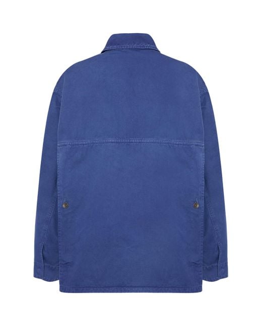 The Row Jolene Cotton-Canvas Jacket in Blue | Lyst