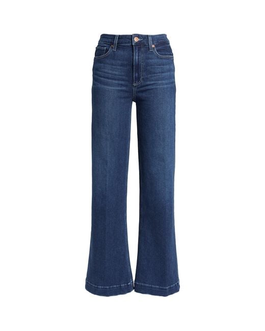 PAIGE Blue Leenah Wide-Leg Jeans