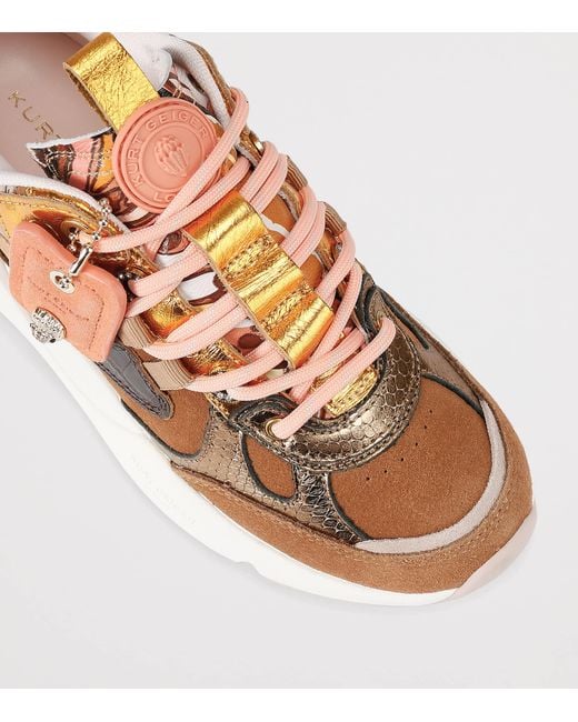 Kurt Geiger Brown Suede Kurt Runner Sneakers
