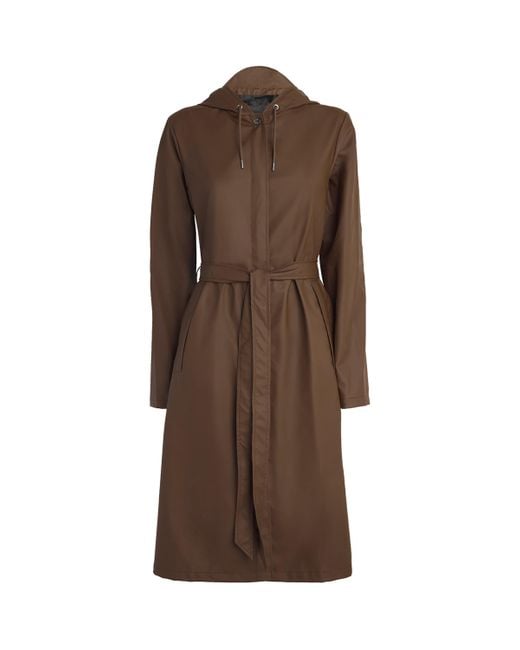 Rains Brown Waterproof A-Line Rain Coat