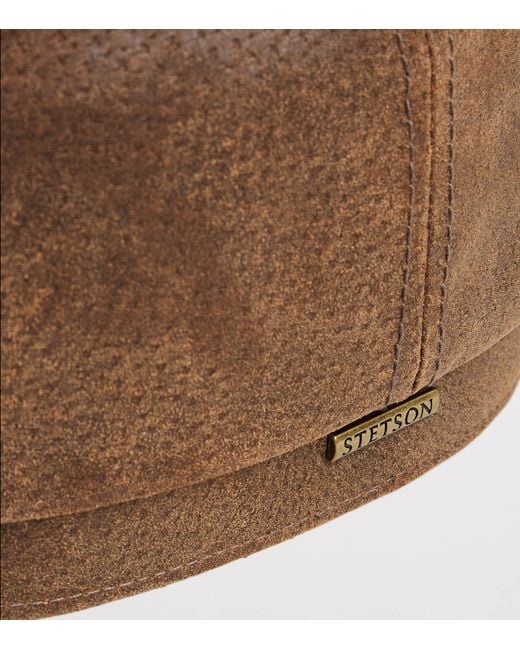 Stetson Brown Pigskin Hatteras Flap Cap for men