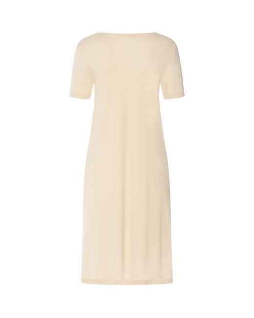 Hanro Natural Cotton Short-Sleeve Belen Nightdress
