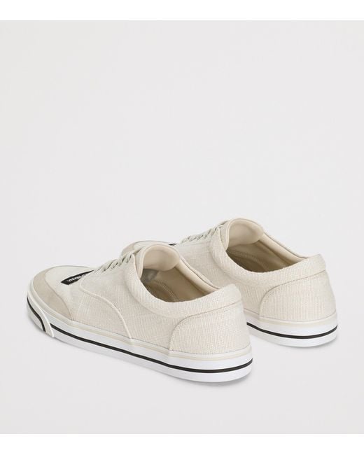 Dolce & Gabbana White Canvas Sailing Sneakers for men