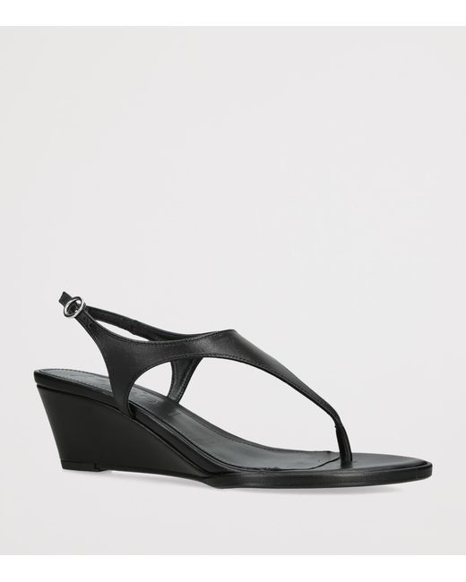 Aeyde Brown Leather Roose Wedge Sandals 55