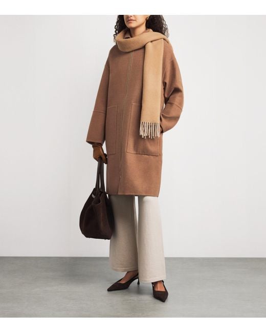 Eleventy Brown Wool Collared Coat
