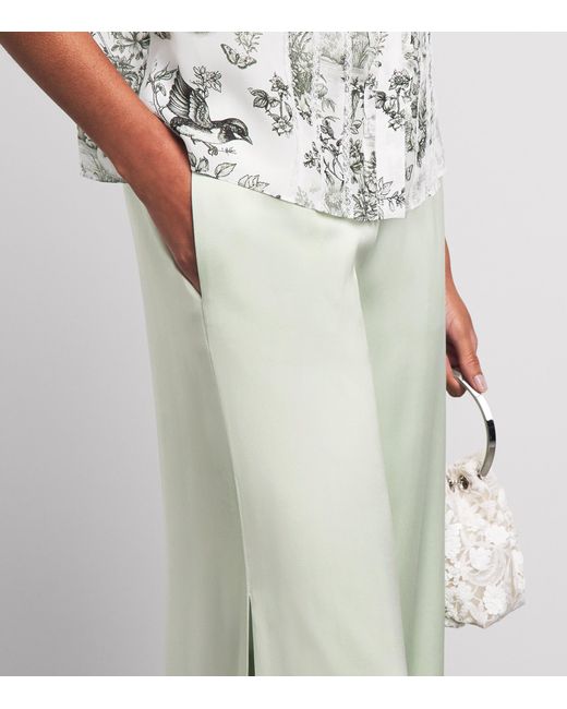Alice + Olivia White Kenley Palazzo Trousers