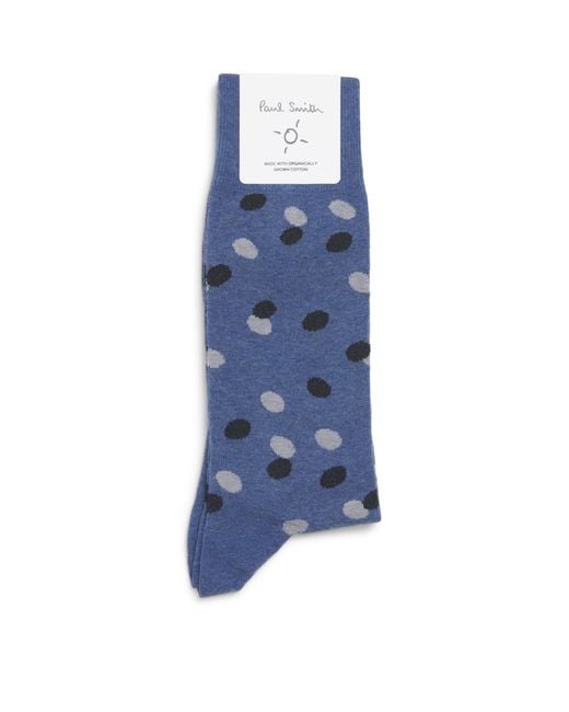 Paul Smith Blue Polka Dot Socks for men