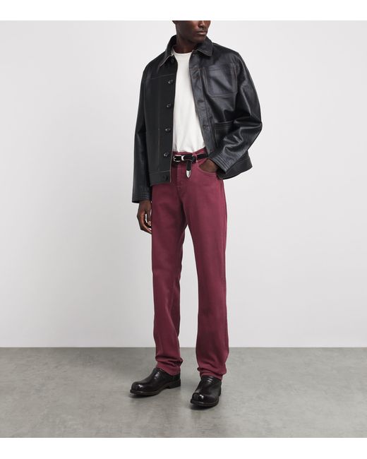 7 For All Mankind Red The Straight Jeans for men