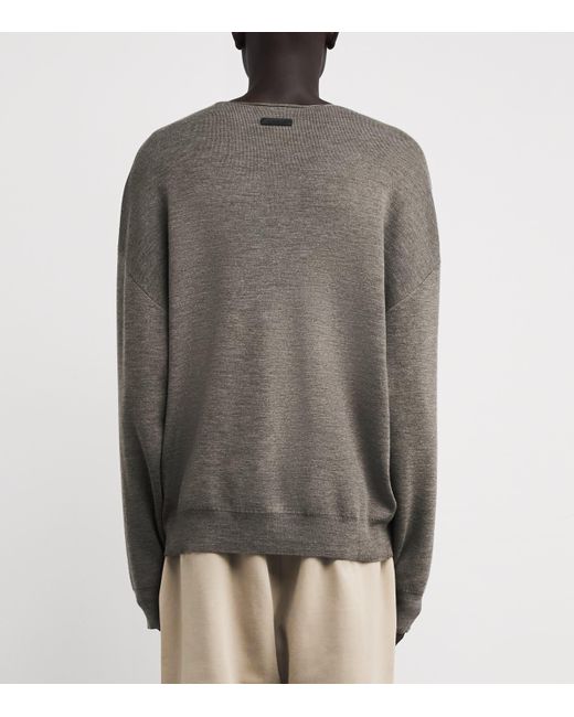 Fear Of God Gray Merino Wool Sweater for men
