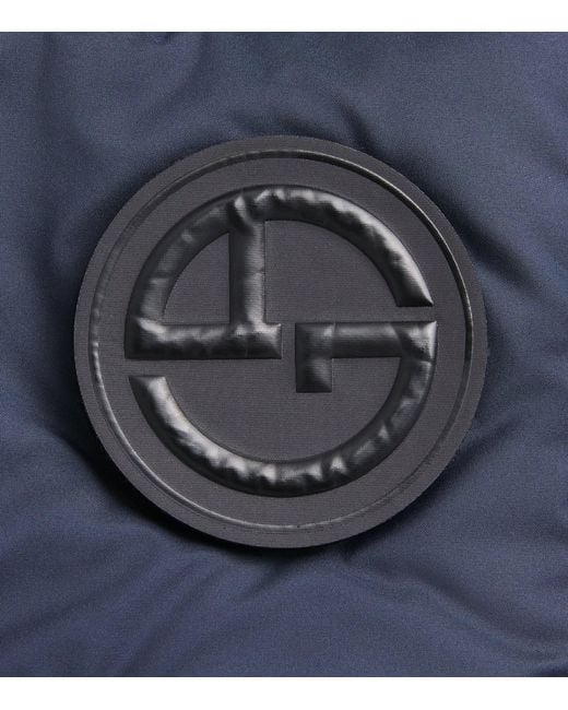 Giorgio Armani Blue Logo Puffer Jacket for men