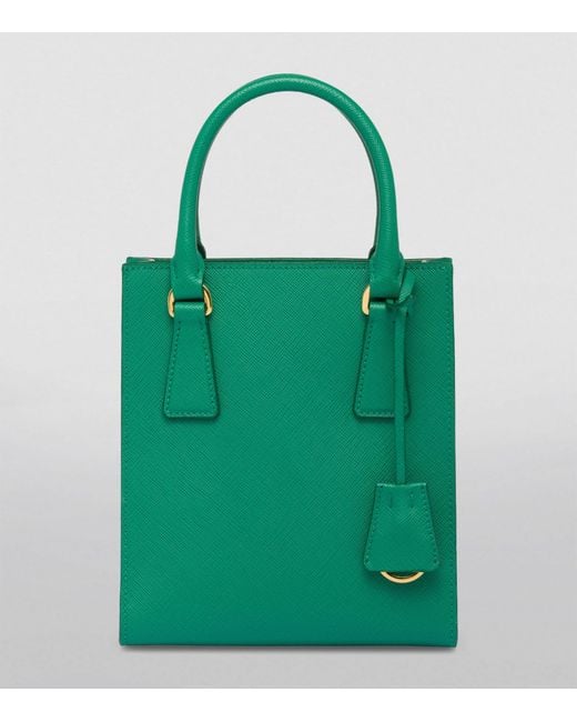 Prada Green Saffiano Leather Top-handle Bag