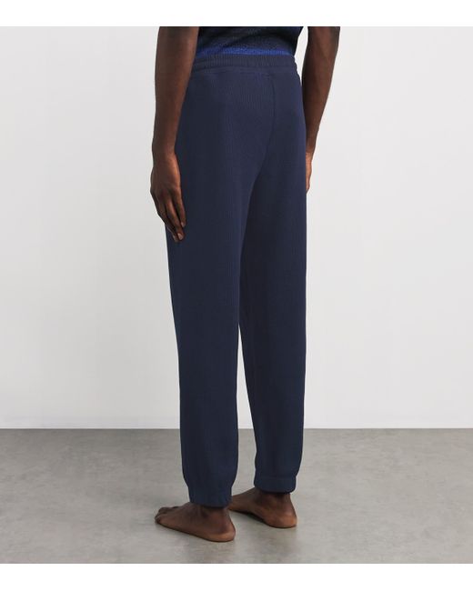 Paul Smith Blue Waffle-Texture Lounge Sweatpants for men