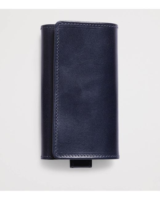 Swaine Blue Leather Key Case for men