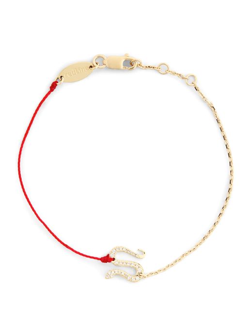 RedLine Metallic And Diamond Snake String-Chain Bracelet