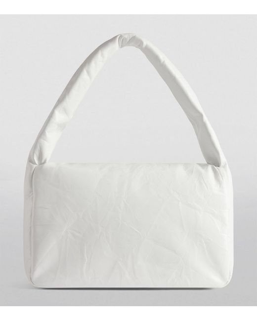 Balenciaga White Small Monaco Clutch Bag