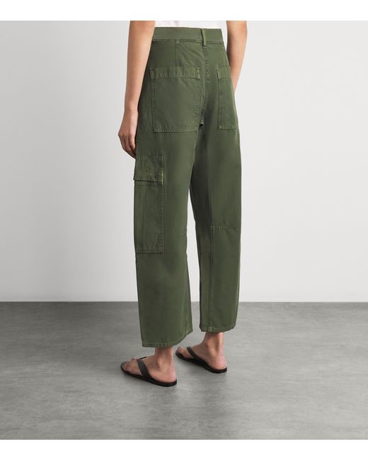 Citizens of Humanity Green Cotton Marcelle Utility Trousers