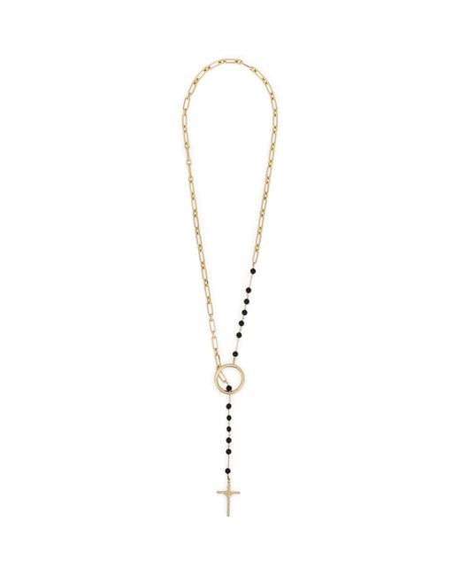 Dolce & Gabbana Metallic Beaded Rosary Necklace