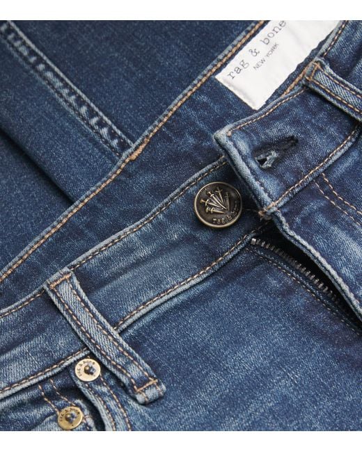 Rag & Bone Blue Dahlia Mid-Rise Flared Jeans