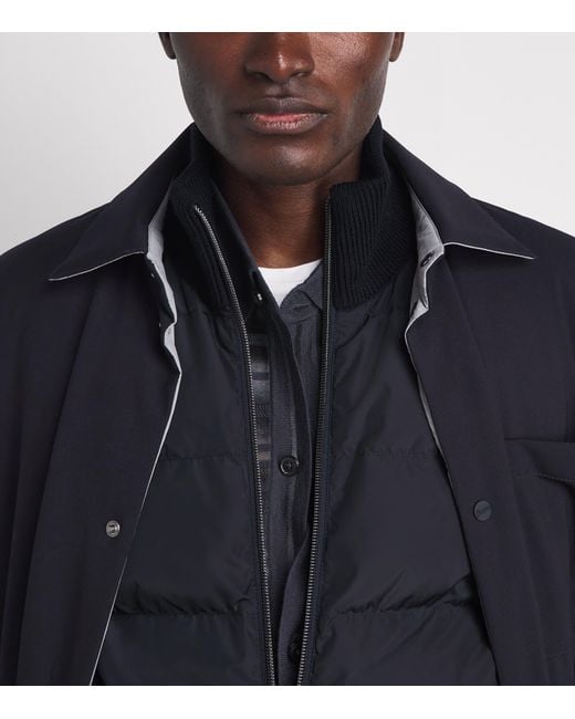 Herno Blue Reversible Shacket for men