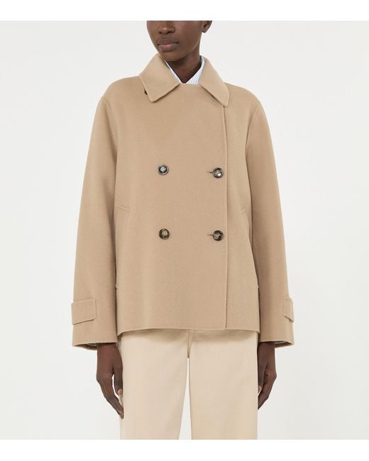 Weekend by Maxmara Natural Wool-Blend Double-Breasted Coat