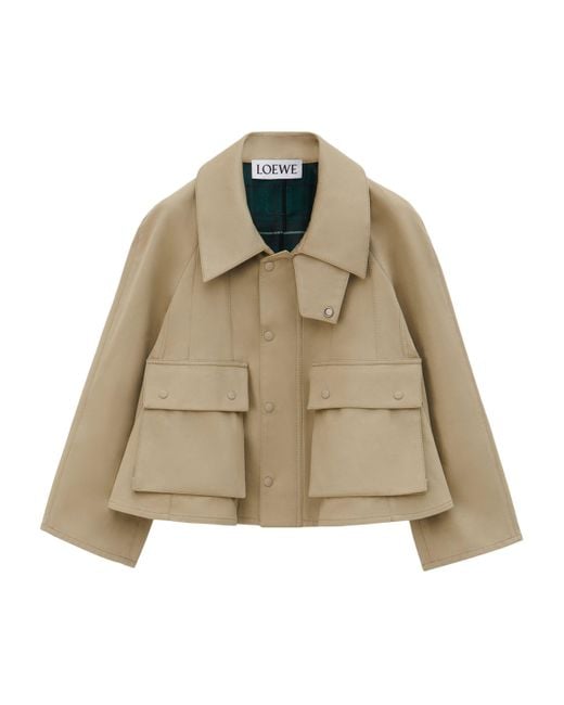 Loewe Natural Cotton Gabardine Trapeze Jacket