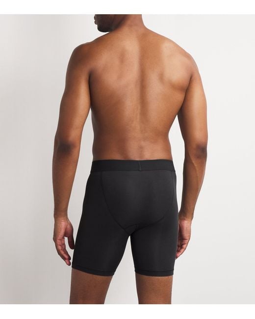Skims Black Logo Band Boxer Briefs for men