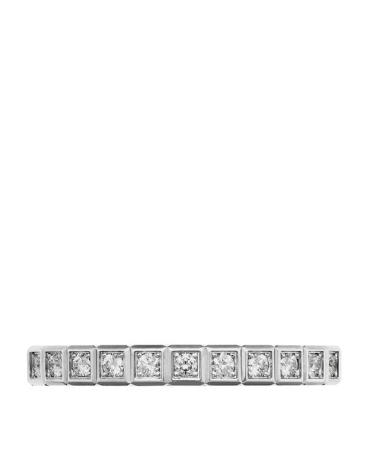 Chopard Metallic And Diamond Ice Cube Ring