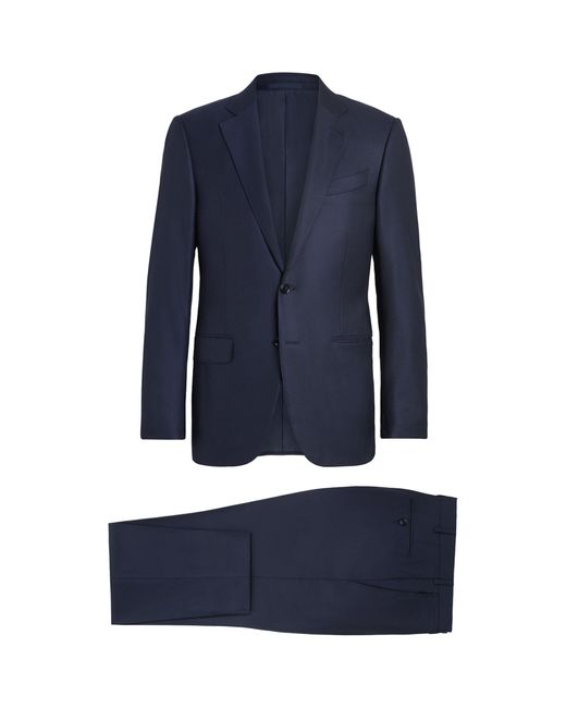 Zegna Blue 12milmil12 Wool Single-breasted 2-piece Suit for men