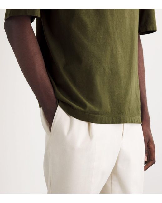Officine Generale Green Cotton T-shirt for men