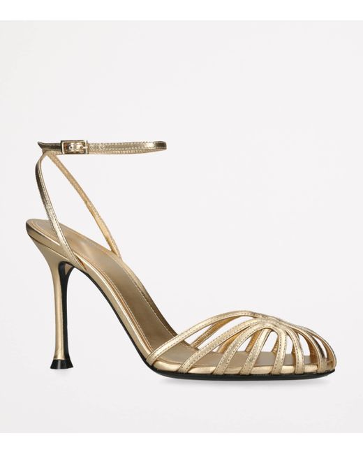 ALEVI Metallic Leather Ally Heeled Sandals 95
