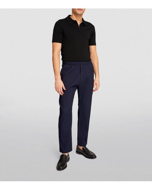 Sandro Black Half-Zip Polo Shirt for men