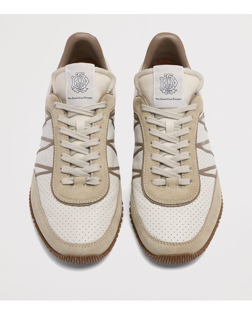 Dunhill Gray Leather The Ian Runner Sneakers for men