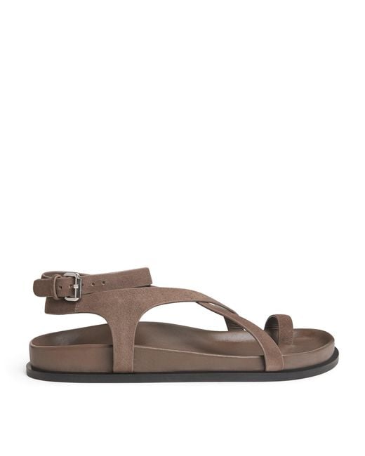 A.Emery Brown Leather Jalen Slim Sandals