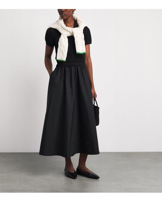Polo Ralph Lauren Black Cotton Hybrid Maxi Dress