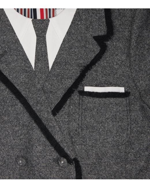 Thom Browne Gray Wool Trompe-L'Oeil Dress