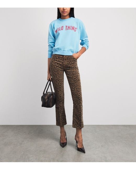 Mother Blue Cotton The Concert Sweatshirt