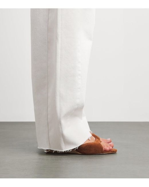 Sandro White Barrel Jeans