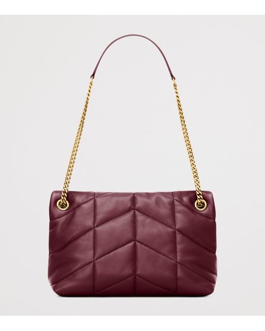 Saint Laurent Purple Small Puffer Shoulder Bag