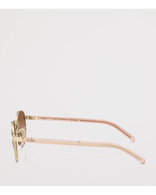 Prada Brown Steel Phantos Sunglasses