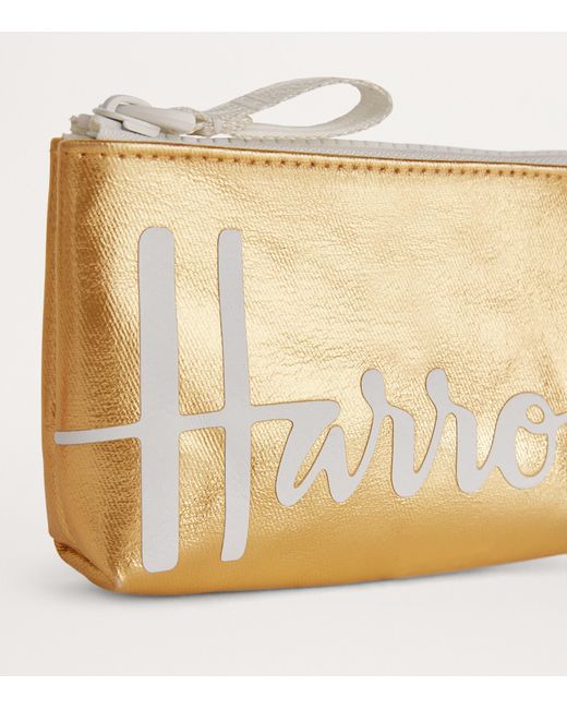 Harrods Natural Cotton Logo Coin Purse