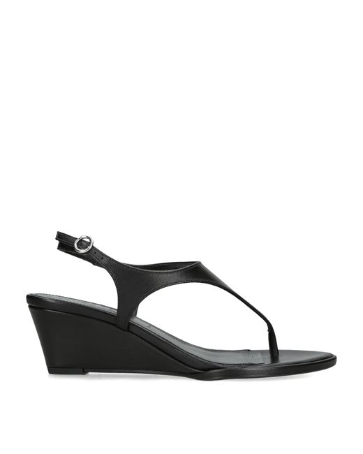 Aeyde Brown Leather Roose Wedge Sandals 55