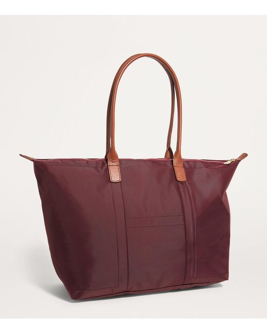 Harrods Purple Medium Nylon Tote Bag
