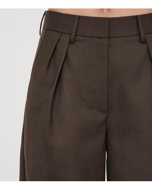 AllSaints Brown Laura Wide-Leg Trousers