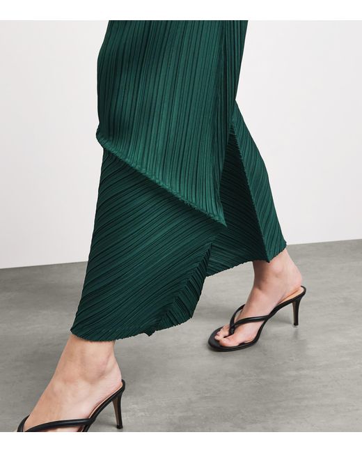 Pleats Please Issey Miyake Green Thicker Bottoms 2 Flared Trousers