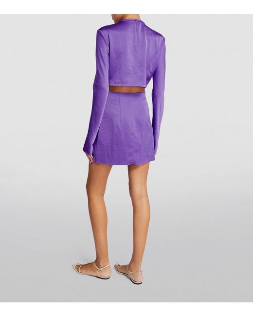 Nanushka Purple Tazia Mini Dress