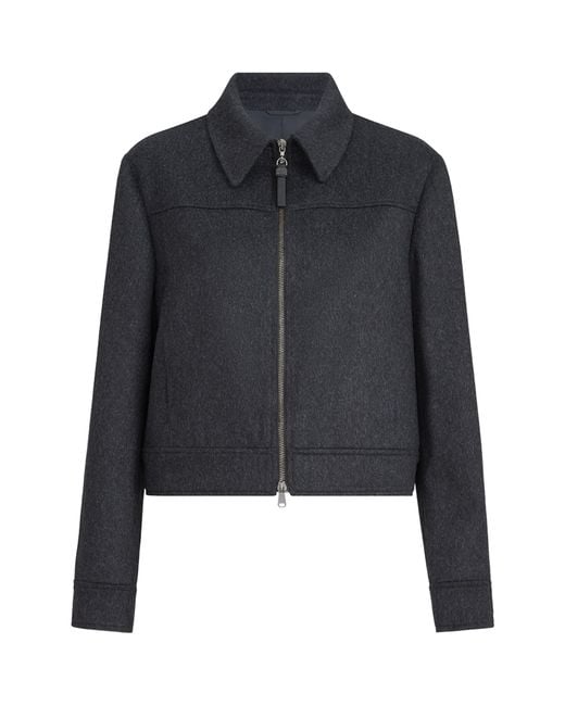 Brunello Cucinelli Black Wool Monili-Zipper Jacket